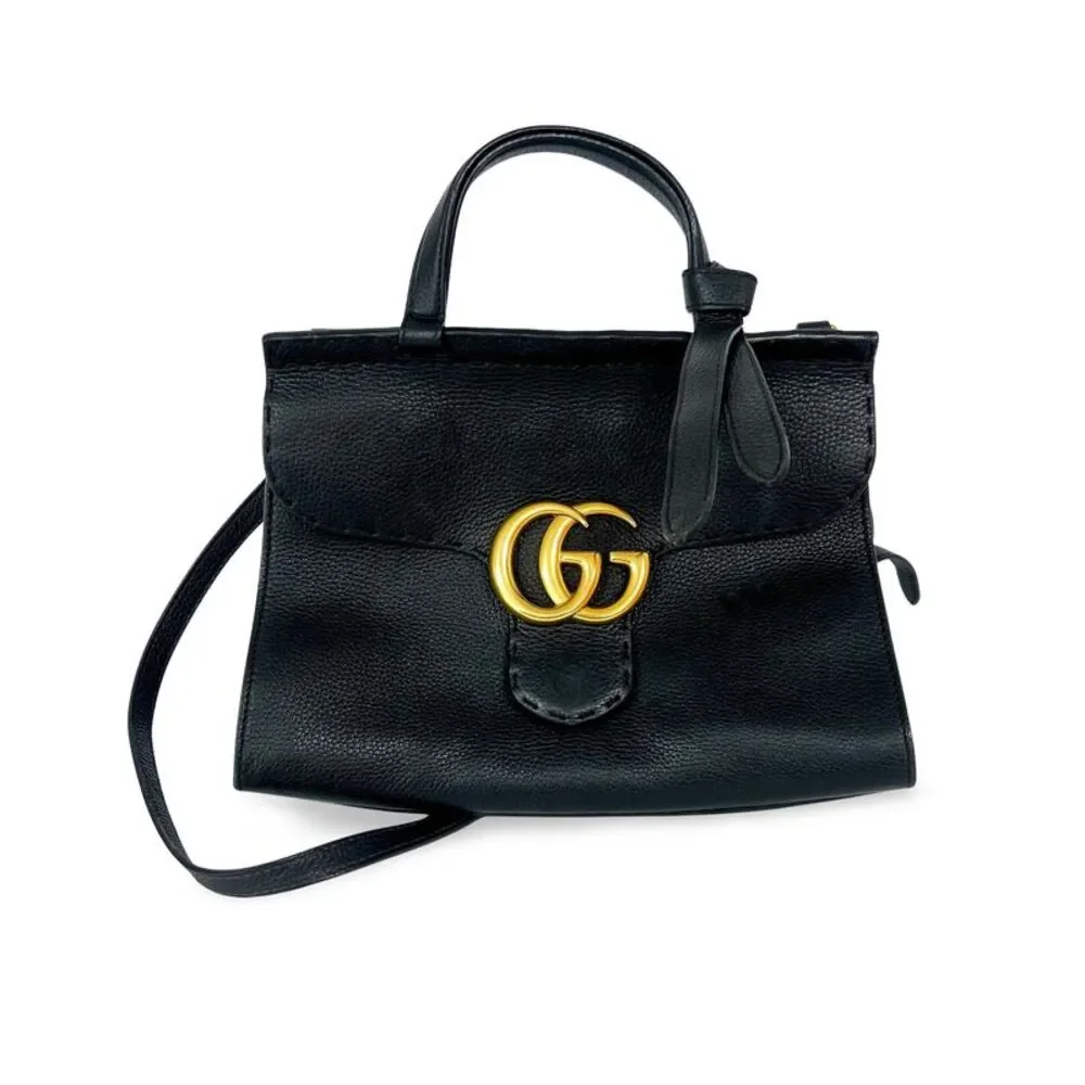 Gucci GG Marmont Small Top Handle Bag Black